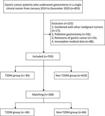 Impact of Preoperative Type 2 Diabetes Mellitus on the Outcomes of Gastric Cancer Patients Following Gastrectomy: A Propensity Score Matching Analysis